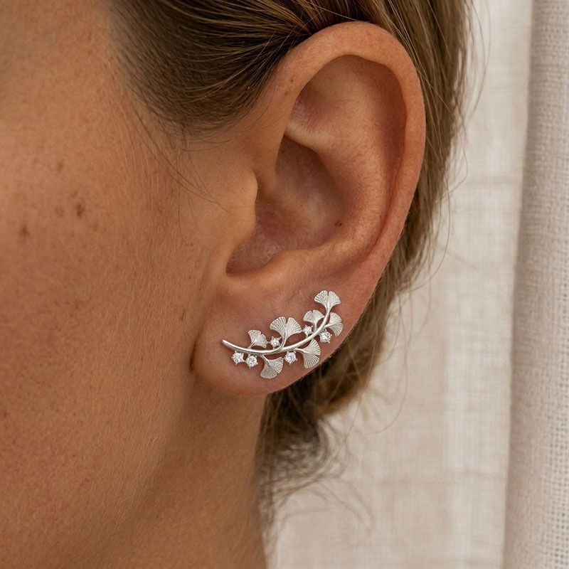 Women's Ginkgo Leaf Design Full-Earring Style Earrings